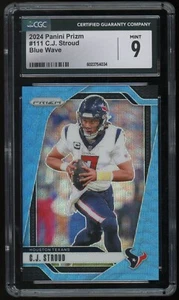 CGC 9 2024 Panini Prizm Blue Wave /230 C.J. Stroud #111 - Picture 1 of 5