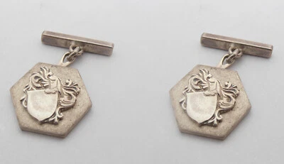 Blasone : Gemelli in Argento 925 - Araldica - Stemma Nobiliare - Scudo - Immagine 1 di 2