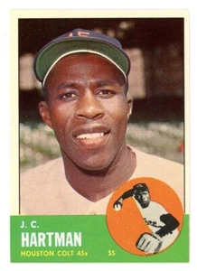 1963 TOPPS #442 J.C. Hartman  near mint  Raw - Picture 1 of 2