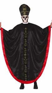 Satanic Cardinal Robe Halloween Costume Ghost Metal Band Priest Fancy Dress