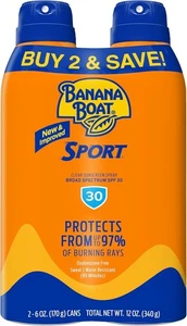 Protector solar transparente Banana Boat Sport FPS 30 - Paquete doble (2 x 170 g) - Imagen 1 de 12