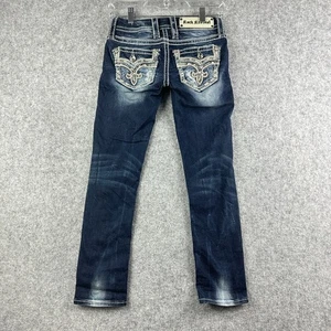 Rock Revival Meri Crop Jeans Damen 22 Dark Wash Faux Flap bestickt Western - Bild 1 von 19