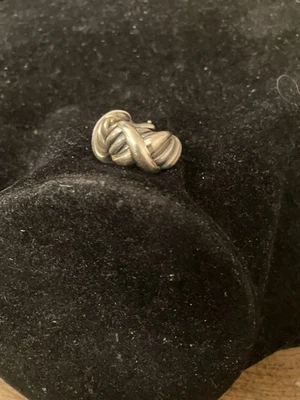 David Yurman Classic Cable 925/14K Huggie Hoop Earring 1 Earring Only - Image 1 of 4