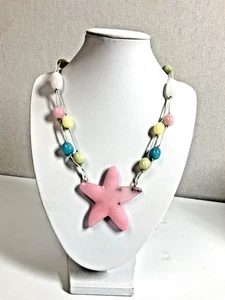 Lola Rose Starfish Statement  Necklace Pastel Colours With Pouch - Picture 1 of 8