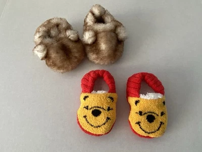 Classic Winnie the Pooh 0-6m. Baby Krippe Schuhe Booties Slipper Hausschuhe weiche Sohle - Bild 1 von 4
