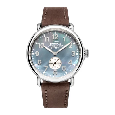 Reloj Shinola Detroit para hombre The Runwell 41MM S01202429 MOP esfera gris precio de venta sugerido por el fabricante $595 Foto 1 de 4