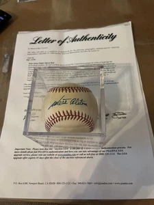 Walt Alston Sweet Spot Beautiful Autographed Ohio Baseball HOF Baseball PSA LOA - Picture 1 of 4
