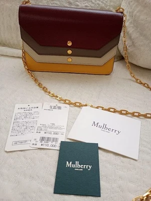 Bolso Bandolera Mulberry Cadena Cuero Marrón Amarillo Beige para Mujer Japón Usado Foto 1 de 4