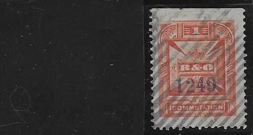 US Scott 3T1, 1886-88, Revenue, B & O Telegraph Companies , Used, NG, F/VF - Image 1 of 1