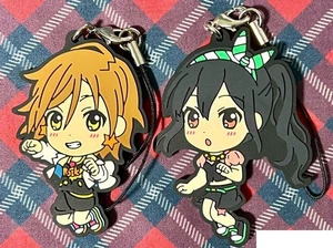 K-On figure Rubber strap key chain set 2 set mascot anime Japan hobby m641 4 - Picture 1 of 3