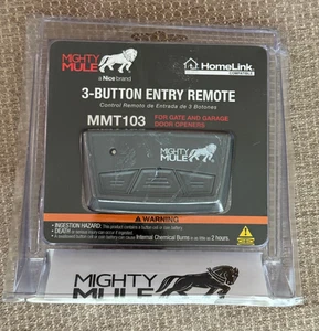 NEW Mighty Mule MMT103 3-Button Entry Remote Transmitter Garage Gate Door Opener - Picture 1 of 4