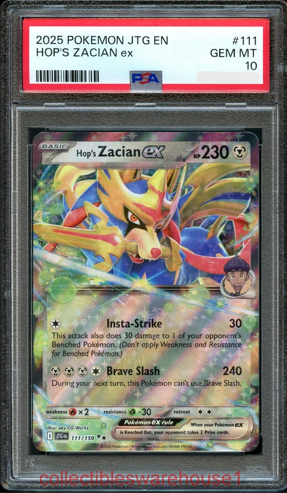 Pokemon Journey Together Hop's Zacian ex 111 PSA 10 - Image 1 of 1