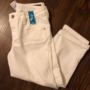 Girl’s Justice Low Rise Cropped White Jeans NWT - Picture 1 of 3