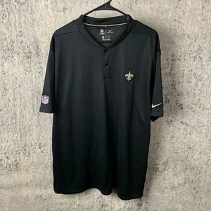 Nike On Field Apparel New Orleans Saints Blade Snap Shirt XXL Black NFL Men’s - Picture 1 of 13