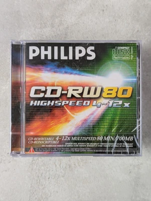 Philips CD-RW80 Highspeed (4-12x) Rewritable x 6 Compact Disc 80Min/700Mb Sealed - Image 1 of 3