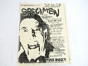 Specimen Plus Jetboy Original 1980er Show Flyer The Roxy Goth Rock 8,5"x11" - Bild 1 von 4