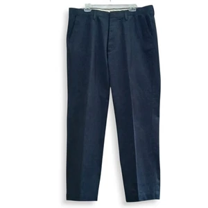 Haggar-Life Khaki-Pants Men's 40x32 Navy Blue Straight Leg Chinos Flat Front  - Picture 1 of 7