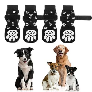 Anti Slip Dog Socks 2 Pairs Soft Adjustable Pet Paw Protector Non Skid Indoor... - Picture 1 of 7