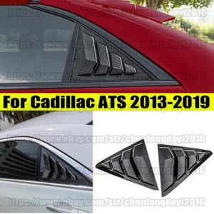 FOR Cadillac ATS 2013-2019 carbon fibre Side Window Louver shutter Cover trim 2x - Picture 1 of 7