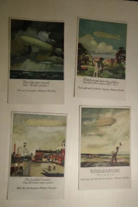 SET 4 Ansichtskarten deutscher Zeppelin Eckener Spende Künstlerkarte Postkarte - Bild 1 von 2