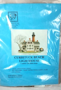Currituck Beach Lighthouse Cross Stitch Kit Vintage Fabric Thread Instructions - Picture 1 of 4