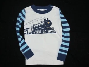 Hanna Andersson POLAR EXPRESS Pajama Long Sleeve Shirt 100 Size 4 Organic Cotton - Picture 1 of 3