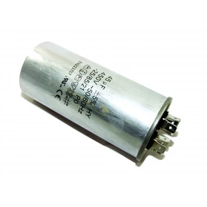 AIR COMPRESSOR - METAL ROUND RUN CAPACITOR 45µF / 45UF 400-500V 4 TERMINALS - Bild 1 von 1