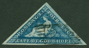 SG 19c Cape of good hope 1863-64. 4d steel blue. Very fine used, full margins... - Picture 1 of 1