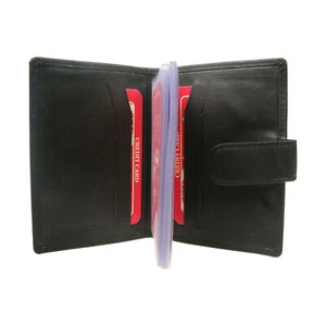 Schmales dünnes Herren Damen Kreditkartenetui Leder Geldbörse 827 - Bild 1 von 3