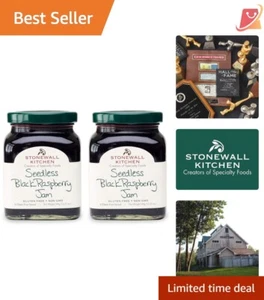 Seedless Black Raspberry Jam, 24.5 Oz Pack of 2 | Sweet, Flavorful Spread - Picture 1 of 7