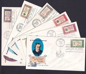 1960 American Credo Series 4¢ Sc 1139-1144 FDCs 5 Fluegel founding ideals quotes - Picture 1 of 3