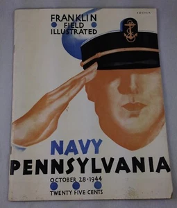 CFB 1944 10/28 Navy at Pennsylvania Football Game Program - Picture 1 of 2