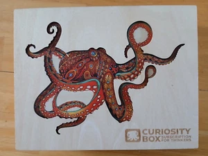 Wood wooden 75 piece Octopus puzzle Curiosity Box Subscription for Thinkers - Picture 1 of 5