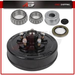 Fits 3500lb Boat Trailer Galvanized Hub 3/8"x1/16" L68149 X L44649 Bearings - Picture 1 of 8