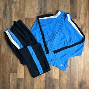 Vintage 90s Y2K Nike Track Suit Men's Medium Blue Athletic Training Fitness 4189
