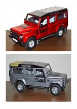 2 X 1/18 SCALE LAND ROVER DEFENDER 110 DIECAST MODEL (BOTH NEW & RARE)