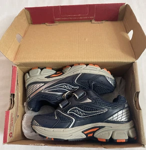 Saucony Grid Cohesion 5 Navy/Gray/Silver Boys 12W - Picture 1 of 10