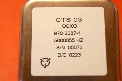 1x new CTS 03 OCXO 5000055Hz Oven Controlled Crystal Oscillator P/N 970-2087-1 - Image 1 of 4