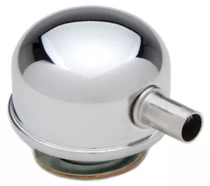 Chrome Oil Filler Breather Cap With Tube - Twist In / Twist On Style - Picture 1 of 2
