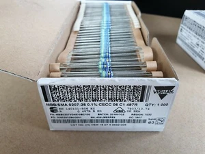 50x VISHAY SMA0207-25 0.6W 487R 0.1% 25ppm CECC06 HI END RESISTORS FOR AUDIO! - Picture 1 of 1