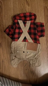 Outbacked Jeans Lumberjack Dog Outfit. Size S - Picture 1 of 5