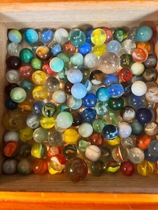 Instant Marble Collection - 40 Unique Colorful Glass Marbles - Picture 1 of 9