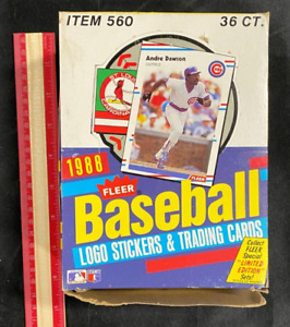 1988 Fleer MLB Baseball Cards 36 packs Wax Box New Sealed NH