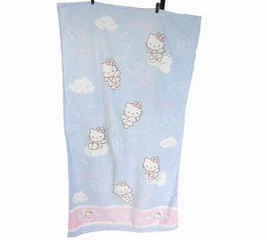 Sanrio Vintage 2000 Handtuch Hello Kitty Engel Fee Wolken rosa blau Strand Pool - Bild 1 von 5