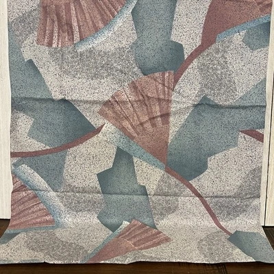 Wamsutta Vintage Años 80 - Fundas de Almohada Estándar Azul Rosa Abstracto Abanico Diseño Moto Foto 1 de 4