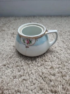 Beschädigte handbemalte Nipponschale gerissen und Deckel fehlt - Bild 1 von 9