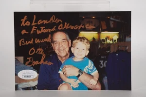 Otto Graham 4 x 6 color photo AUTOGRAPHED with COA #R591 - Picture 1 of 2