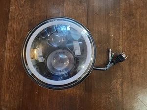 Faro LED para motocicleta de 7 pulgadas con anillo de halo ámbar DRL para bicicleta personalizada Café Racer - Imagen 1 de 1