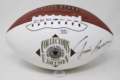 Jim Brown Cleveland Signed White Panel HOF Football PSA/DNA Authentica ID:456607 - Image 1 of 4