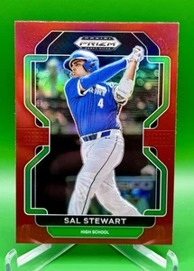 2022 Panini Prizm Draft Picks Red Prizm Sal Stewart #PDP32 Cincinnati Reds - Picture 1 of 2